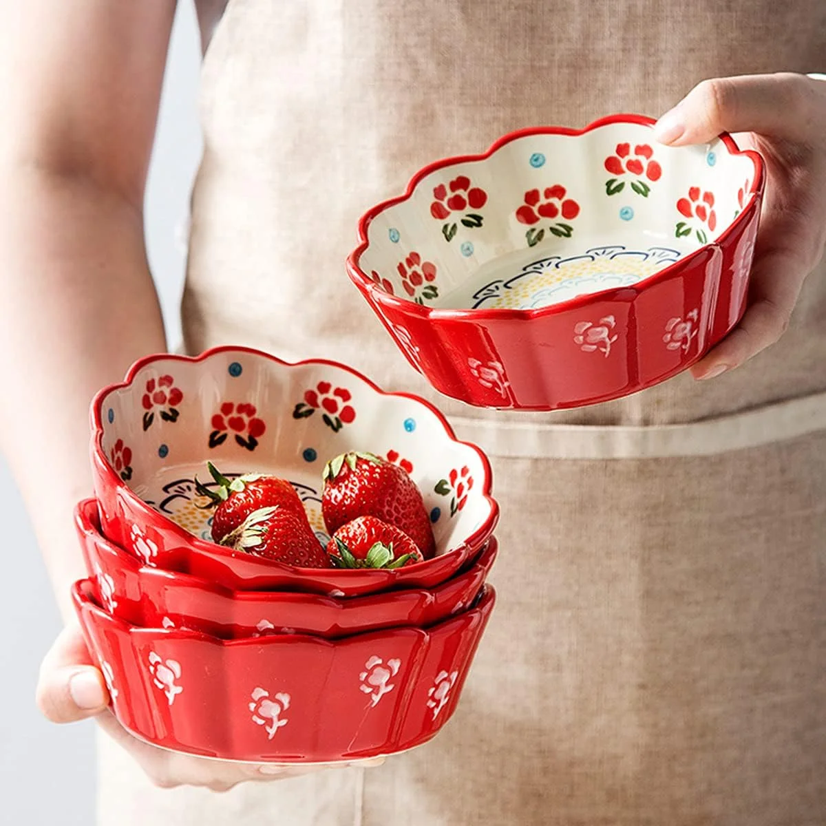 Ceramic Baking Dishes Bakeware Porcelain Round Quiche Flan Dish Traditional Porcelain (B) Ceramic Baking Dishes Bakeware Porcelain Round Quiche Flan Dish Traditional Porcelain (B)