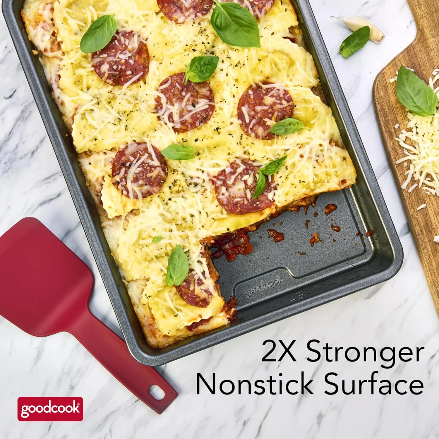 قالب مستطیلی پخت GoodCook PRO، نچسب، مقاوم در برابر تاب برداشتن و خراش، قابل شستشو در ماشین ظرفشویی، ساختار فولاد کربنی برای پخت یکنواخت، قابل استفاده در فر تا دمای 250 درجه سانتیگراد، 23x33 سانتی متر، خاکستری قالب مستطیلی پخت GoodCook PRO، نچسب، مقاوم در برابر تاب برداشتن و خراش، قابل شستشو در ماشین ظرفشویی، ساختار فولاد کربنی برای پخت یکنواخت، قابل استفاده در فر تا دمای 250 درجه سانتیگراد، 23x33 سانتی متر، خاکستری