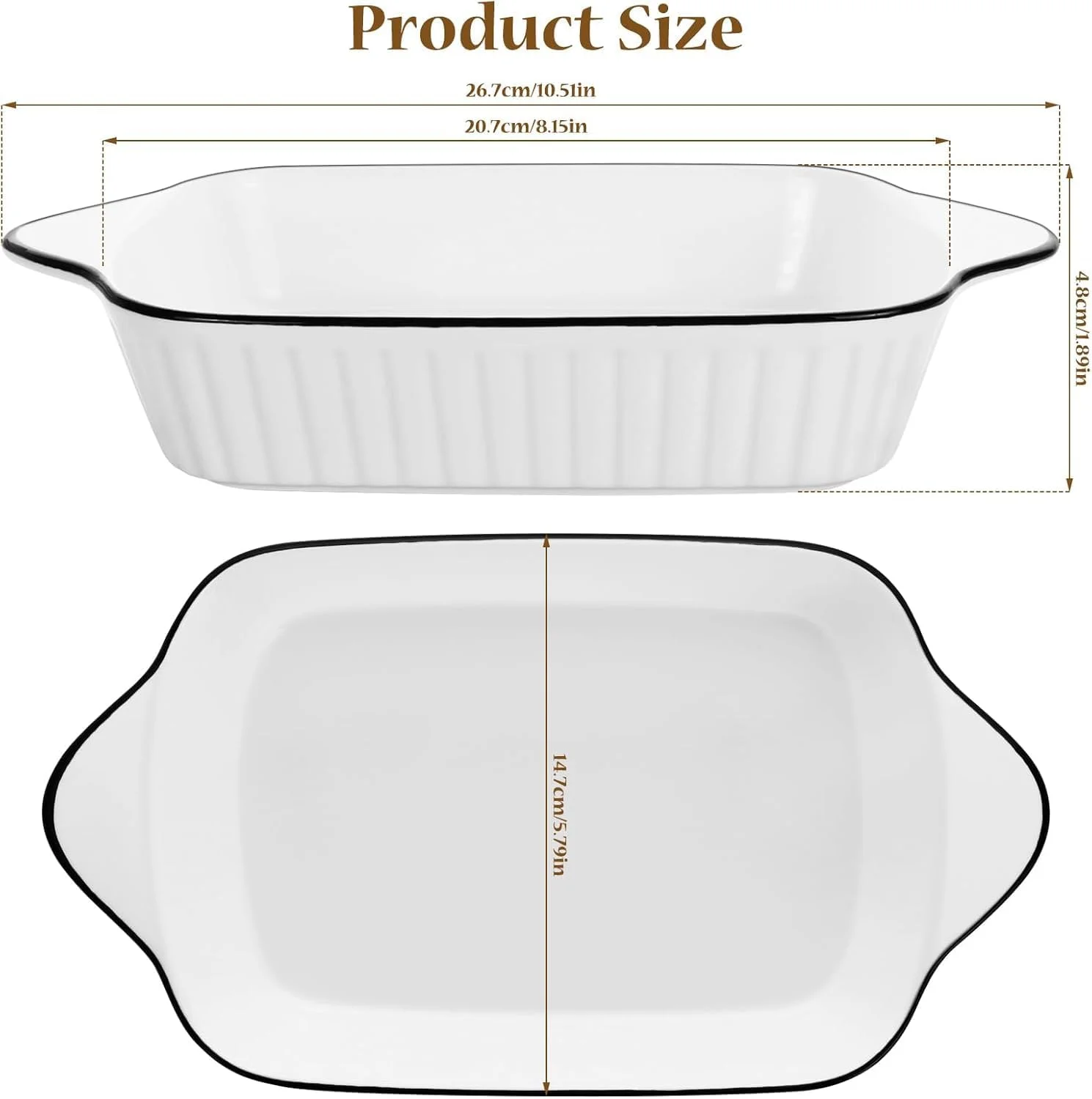 ست 4 تایی ظروف پخت کوچک 10.5 اینچی، ظروف مستطیلی لازانیا 34 اونسی - طرح الماس - ظرف پخت سرامیکی کوچک، ظروف پخت مستطیلی با دستگیره، مناسب برای فر و مایکروویو ست 4 تایی ظروف پخت کوچک 10.5 اینچی، ظروف مستطیلی لازانیا 34 اونسی - طرح الماس - ظرف پخت سرامیکی کوچک، ظروف پخت مستطیلی با دستگیره، مناسب برای فر و مایکروویو