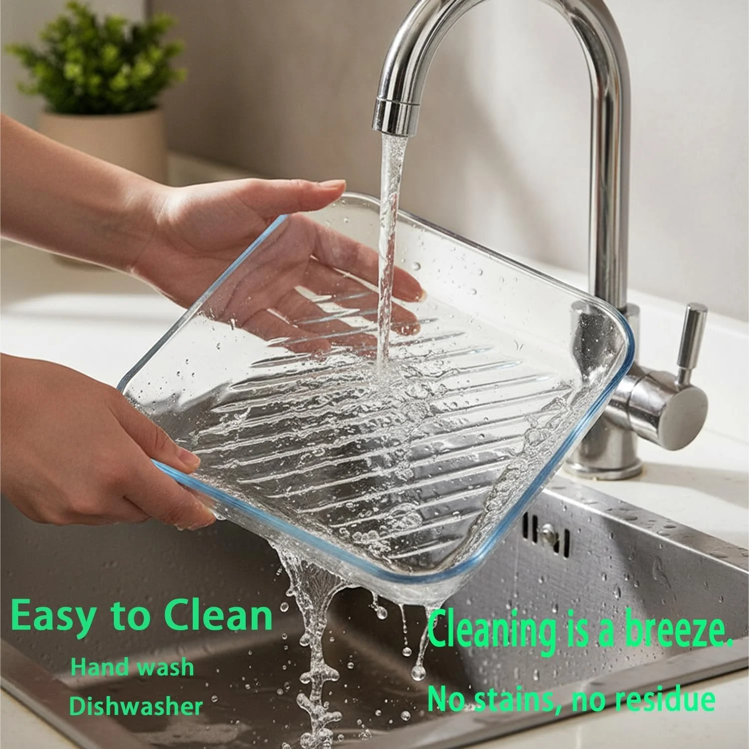 سینی گریل بیکن مایکروویو شیشه ای مربعی 10 اینچی Suonady، پخت بیکن در مایکروویو 2 عددی سینی گریل بیکن مایکروویو شیشه ای مربعی 10 اینچی Suonady، پخت بیکن در مایکروویو 2 عددی