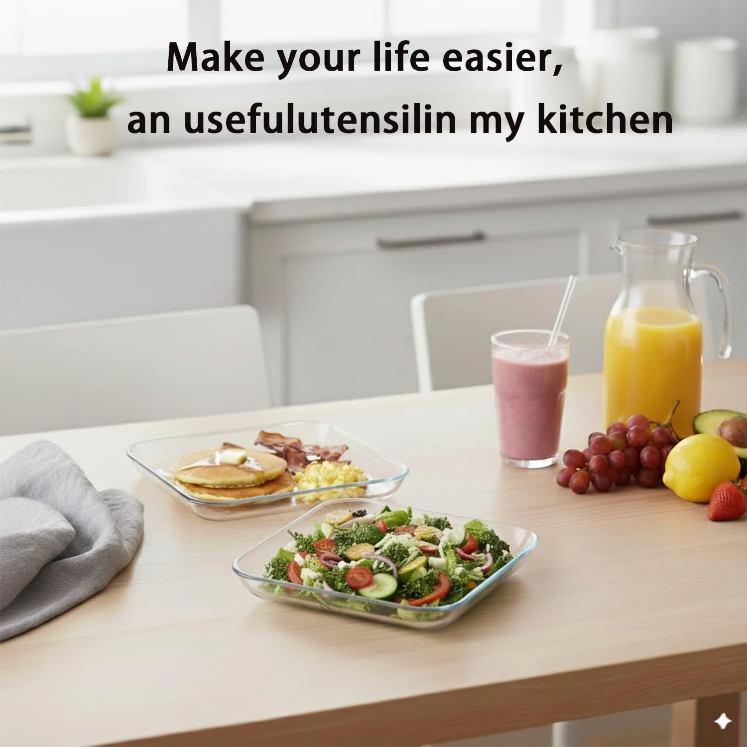 سینی گریل بیکن مایکروویو شیشه ای مربعی 10 اینچی Suonady، پخت بیکن در مایکروویو 2 عددی سینی گریل بیکن مایکروویو شیشه ای مربعی 10 اینچی Suonady، پخت بیکن در مایکروویو 2 عددی