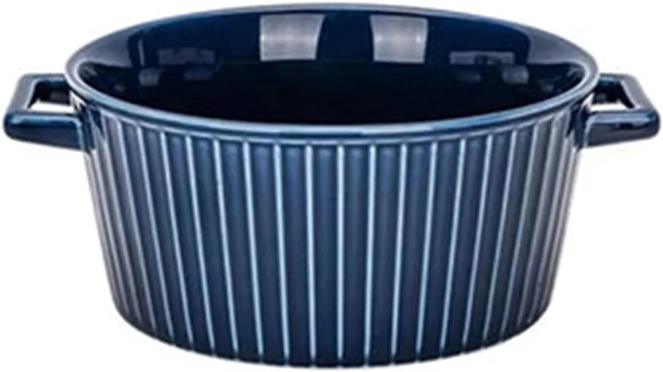 کاسه سوپ بزرگ، ظرف پخت سرامیکی گرد با فرورفتگی، ظرف پخت و پز کاسرول، کاسه نودل با دسته، ظرف پخت برای شام، مهمانی و جشن کاسه سوپ بزرگ، ظرف پخت سرامیکی گرد با فرورفتگی، ظرف پخت و پز کاسرول، کاسه نودل با دسته، ظرف پخت برای شام، مهمانی و جشن