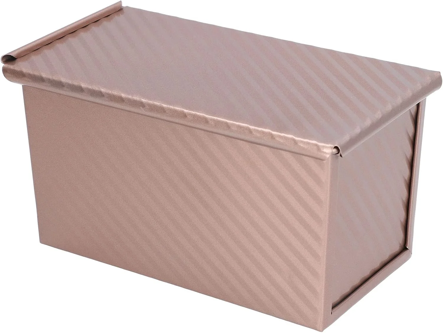 قالب نان تست فولاد کربنی با روکش نچسب و درب برای پخت نان (طلایی) قالب نان تست فولاد کربنی با روکش نچسب و درب برای پخت نان (طلایی)