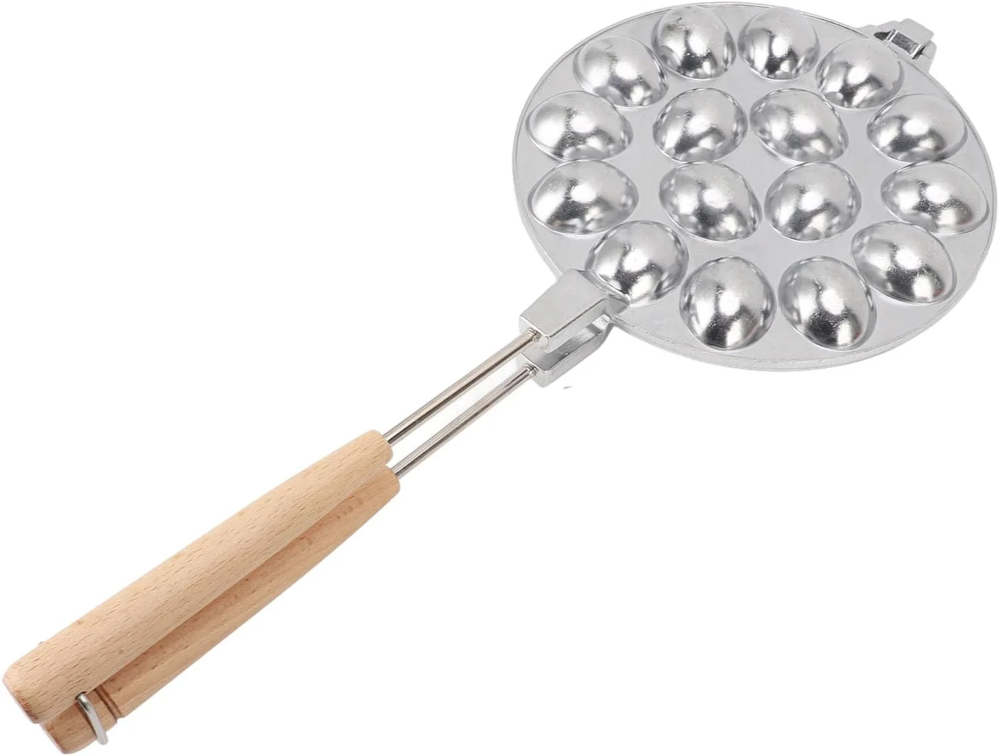 قالب شیرینی پزی دسته چوبی 16 حفره ای نچسب بیضی شکل برای نانوایی خانگی (نوع 2) قالب شیرینی پزی دسته چوبی 16 حفره ای نچسب بیضی شکل برای نانوایی خانگی (نوع 2)