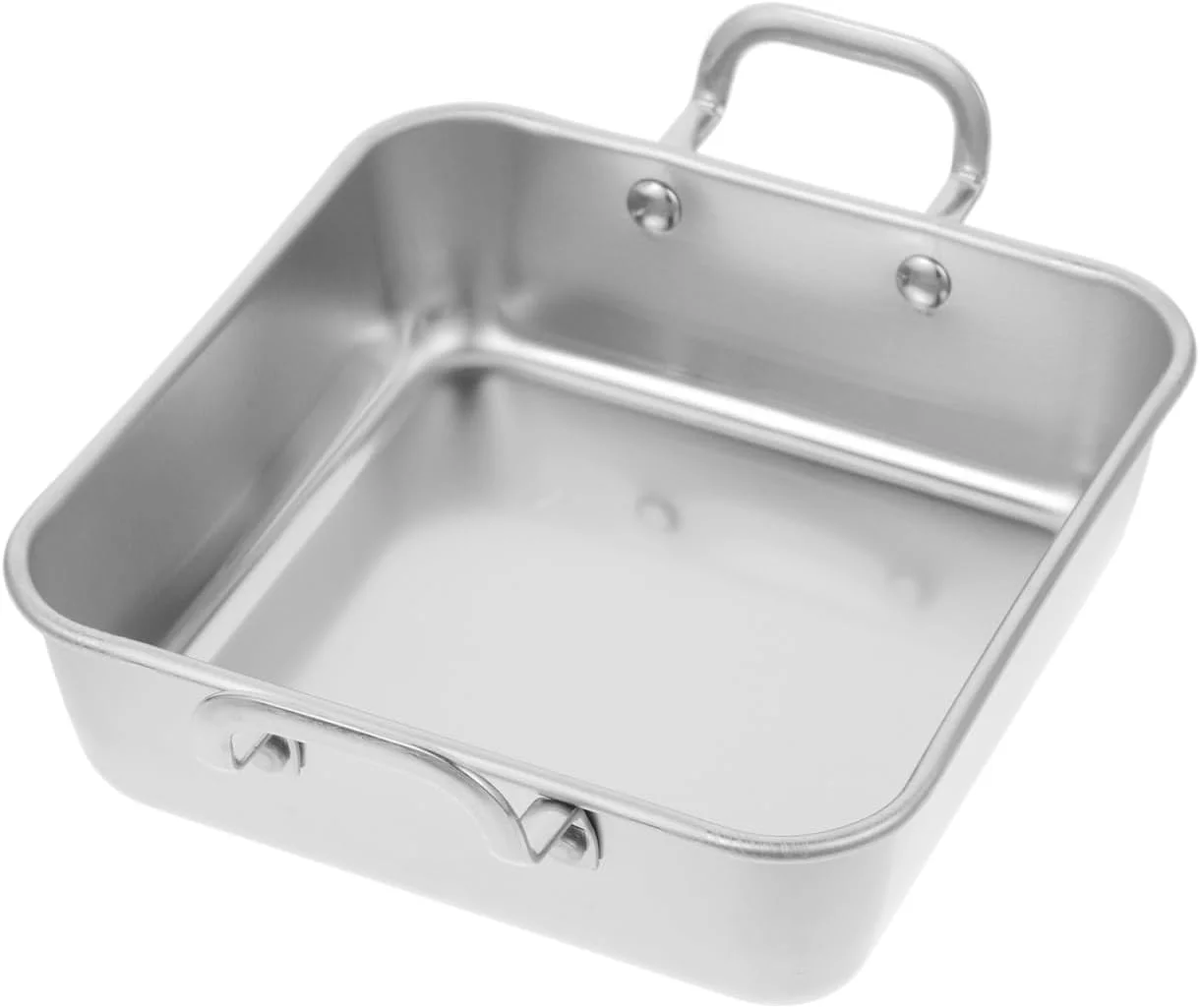 ظرف پخت مربع دو دسته استیل ضد زنگ Ciieeo، ظرف سرو کیک تیرامیسو برای مرغ سوخاری و سیب زمینی سرخ کرده، نچسب و بدون نشتی برای پخت خانگی، 12 اینچ ظرف پخت مربع دو دسته استیل ضد زنگ Ciieeo، ظرف سرو کیک تیرامیسو برای مرغ سوخاری و سیب زمینی سرخ کرده، نچسب و بدون نشتی برای پخت خانگی، 12 اینچ