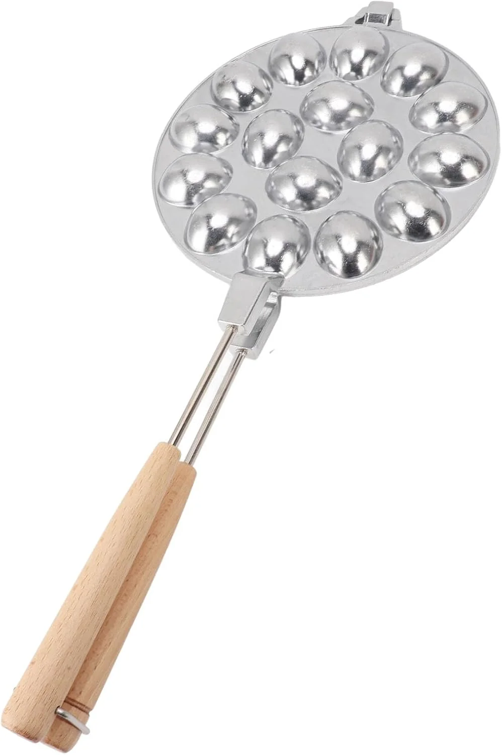 قالب شیرینی پزی دسته چوبی 16 حفره ای نچسب بیضی شکل برای نانوایی خانگی (نوع 2)