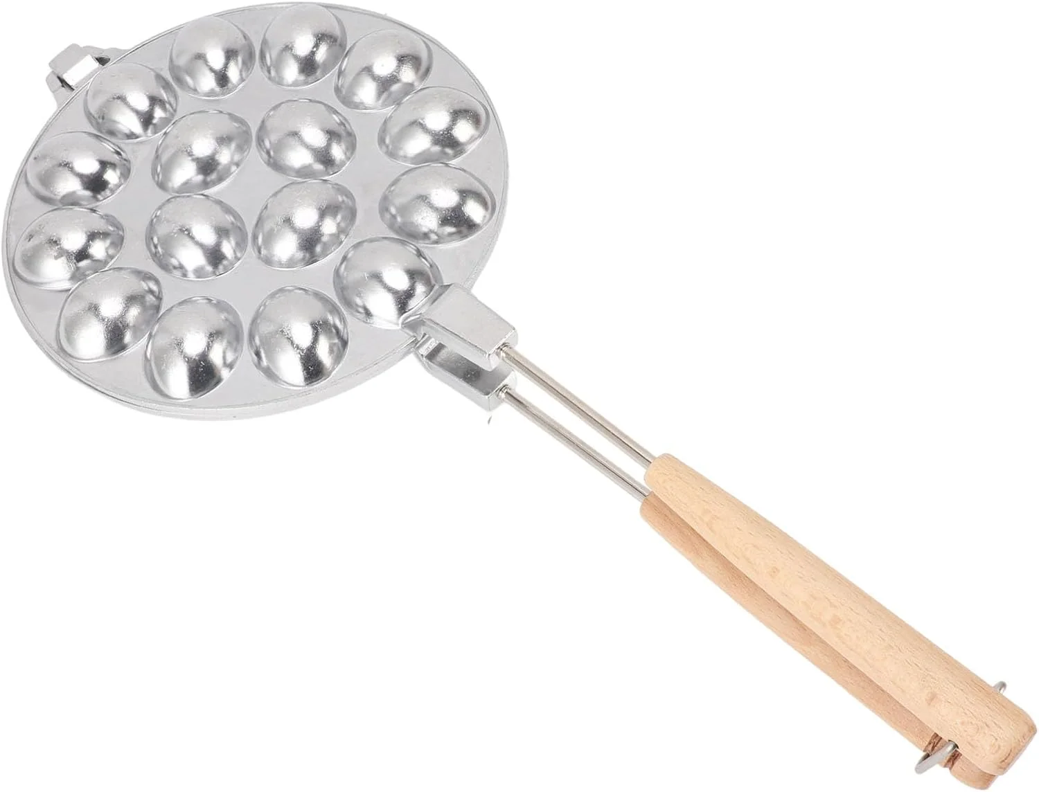 قالب شیرینی پزی دسته چوبی 16 حفره ای نچسب بیضی شکل برای نانوایی خانگی (نوع 2)