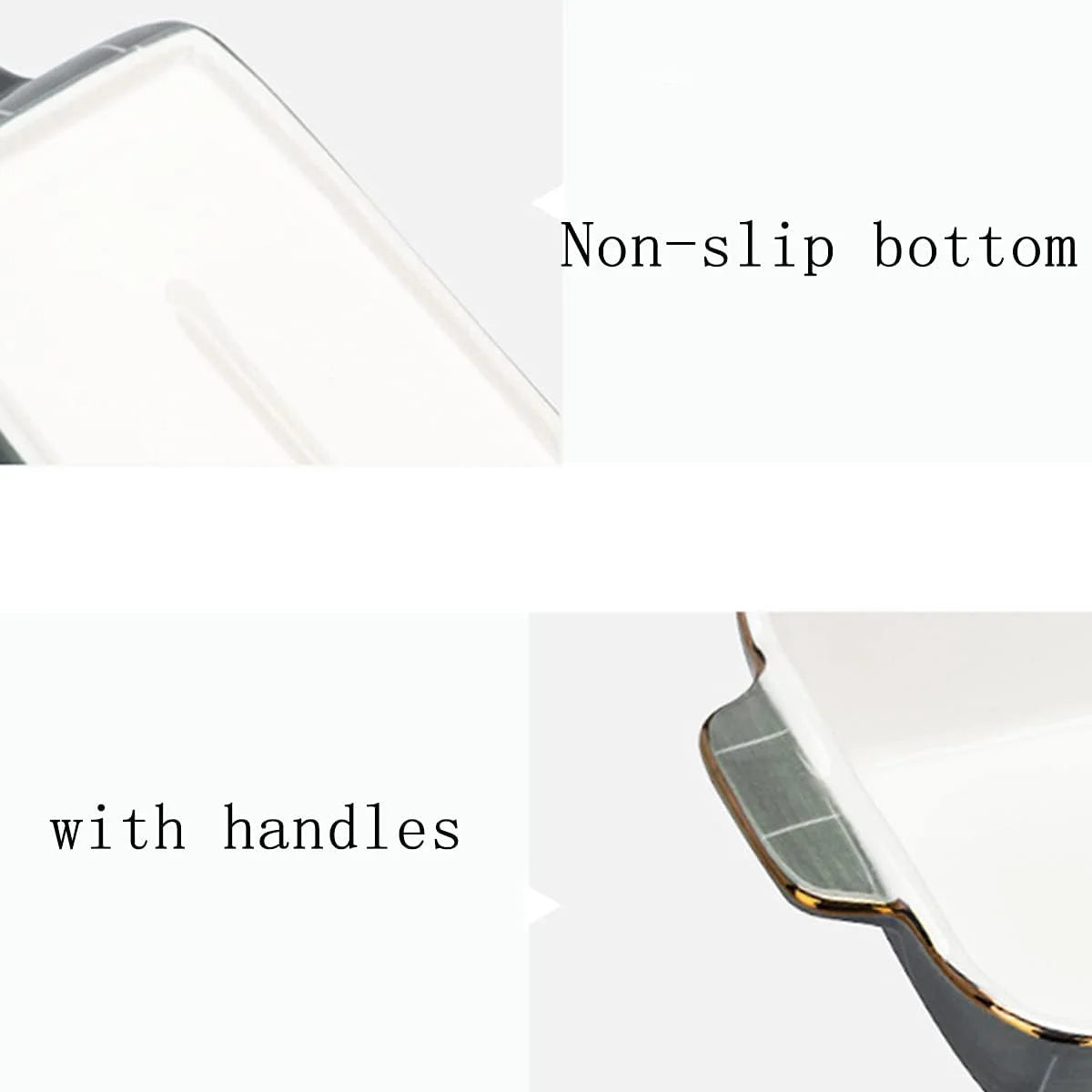 ظروف پخت سرامیکی، ظروف سرامیکی برای پخت و پز، تابه های تکی 9 اینچی، ظروف مستطیلی چینی مناسب سبزیجات (B) ظروف پخت سرامیکی، ظروف سرامیکی برای پخت و پز، تابه های تکی 9 اینچی، ظروف مستطیلی چینی مناسب سبزیجات (B)