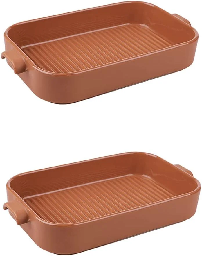 ظروف پخت سرامیکی، ظروف سرامیکی برای پخت و پز، ظروف مستطیلی سرامیکی با دسته برای فر (B) ظروف پخت سرامیکی، ظروف سرامیکی برای پخت و پز، ظروف مستطیلی سرامیکی با دسته برای فر (B)