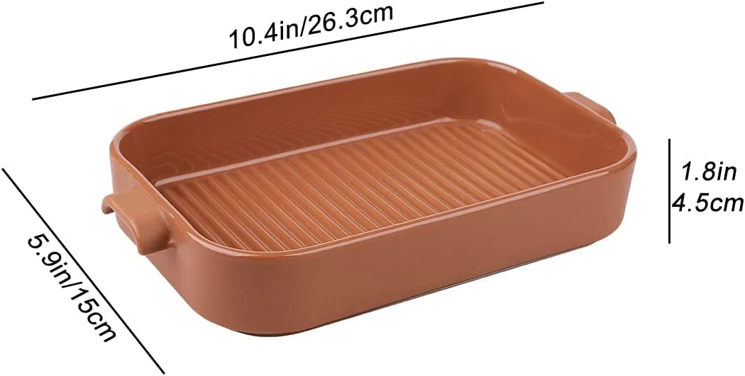 ظروف پخت سرامیکی، ظروف سرامیکی برای پخت و پز، ظروف مستطیلی سرامیکی با دسته برای فر (B) ظروف پخت سرامیکی، ظروف سرامیکی برای پخت و پز، ظروف مستطیلی سرامیکی با دسته برای فر (B)