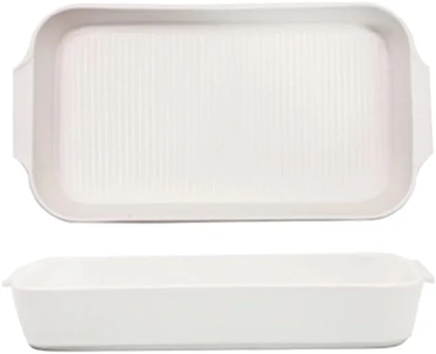 ظروف پخت سرامیکی، ظروف سرامیکی، ظروف پخت، ظروف مستطیلی چینی با دستههای دوتایی، تابه برای پخت و پز ظروف پخت سرامیکی، ظروف سرامیکی، ظروف پخت، ظروف مستطیلی چینی با دستههای دوتایی، تابه برای پخت و پز