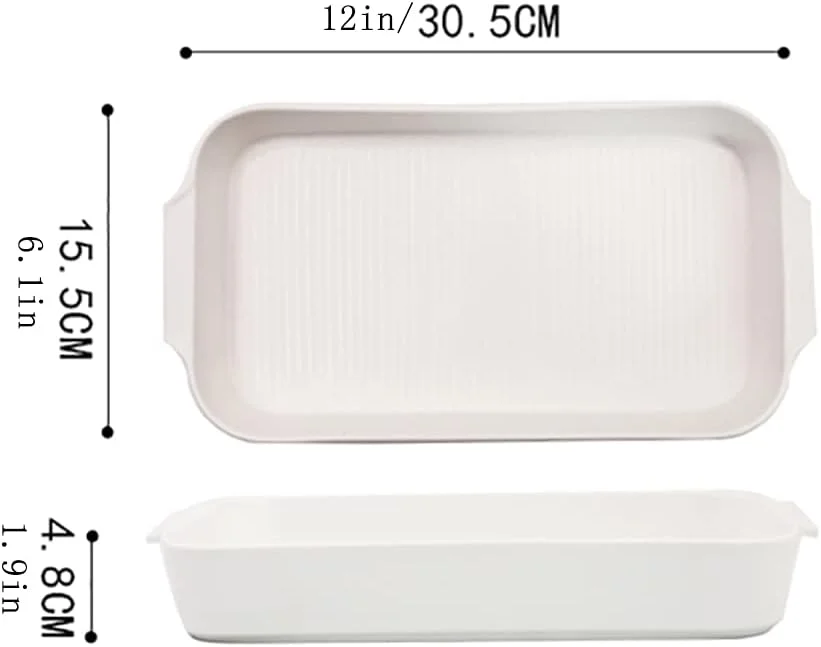 ظروف پخت سرامیکی، ظروف سرامیکی، ظروف پخت، ظروف مستطیلی چینی با دستههای دوتایی، تابه برای پخت و پز ظروف پخت سرامیکی، ظروف سرامیکی، ظروف پخت، ظروف مستطیلی چینی با دستههای دوتایی، تابه برای پخت و پز