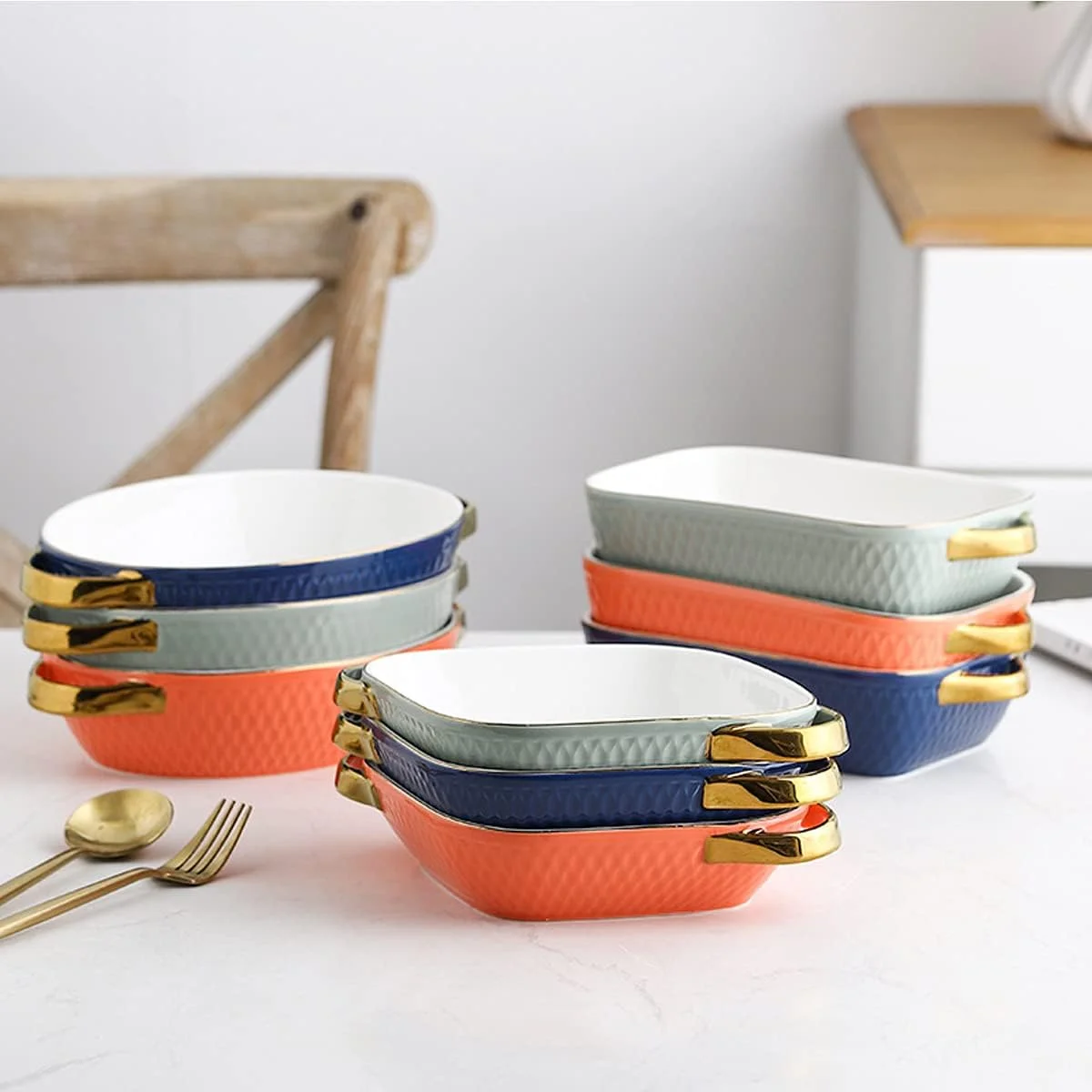 ظروف پخت سرامیکی، ظروف سرامیکی برای پخت و پز، ظرف پخت، ظروف مخصوص فر، چینی برای فر، 23.8 × 13.7 × 5.6 سانتی متر (C) ظروف پخت سرامیکی، ظروف سرامیکی برای پخت و پز، ظرف پخت، ظروف مخصوص فر، چینی برای فر، 23.8 × 13.7 × 5.6 سانتی متر (C)