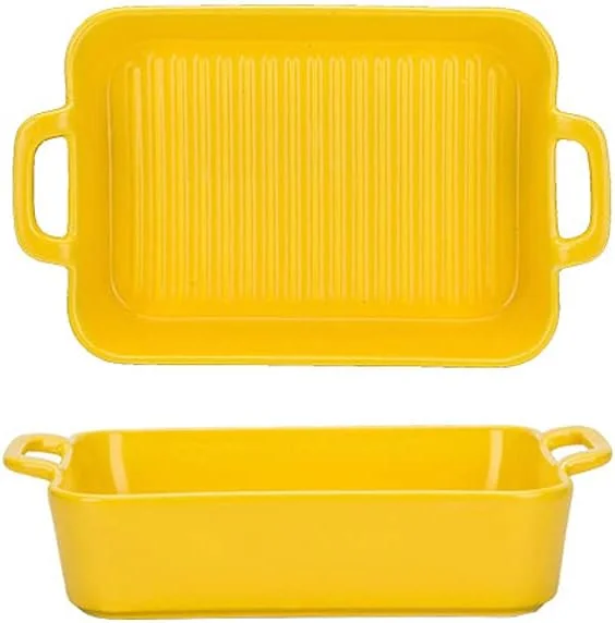 ظروف پخت سرامیکی، سری ظروف پخت مستطیلی، ست 2 عددی مناسب فر ظروف پخت سرامیکی، سری ظروف پخت مستطیلی، ست 2 عددی مناسب فر