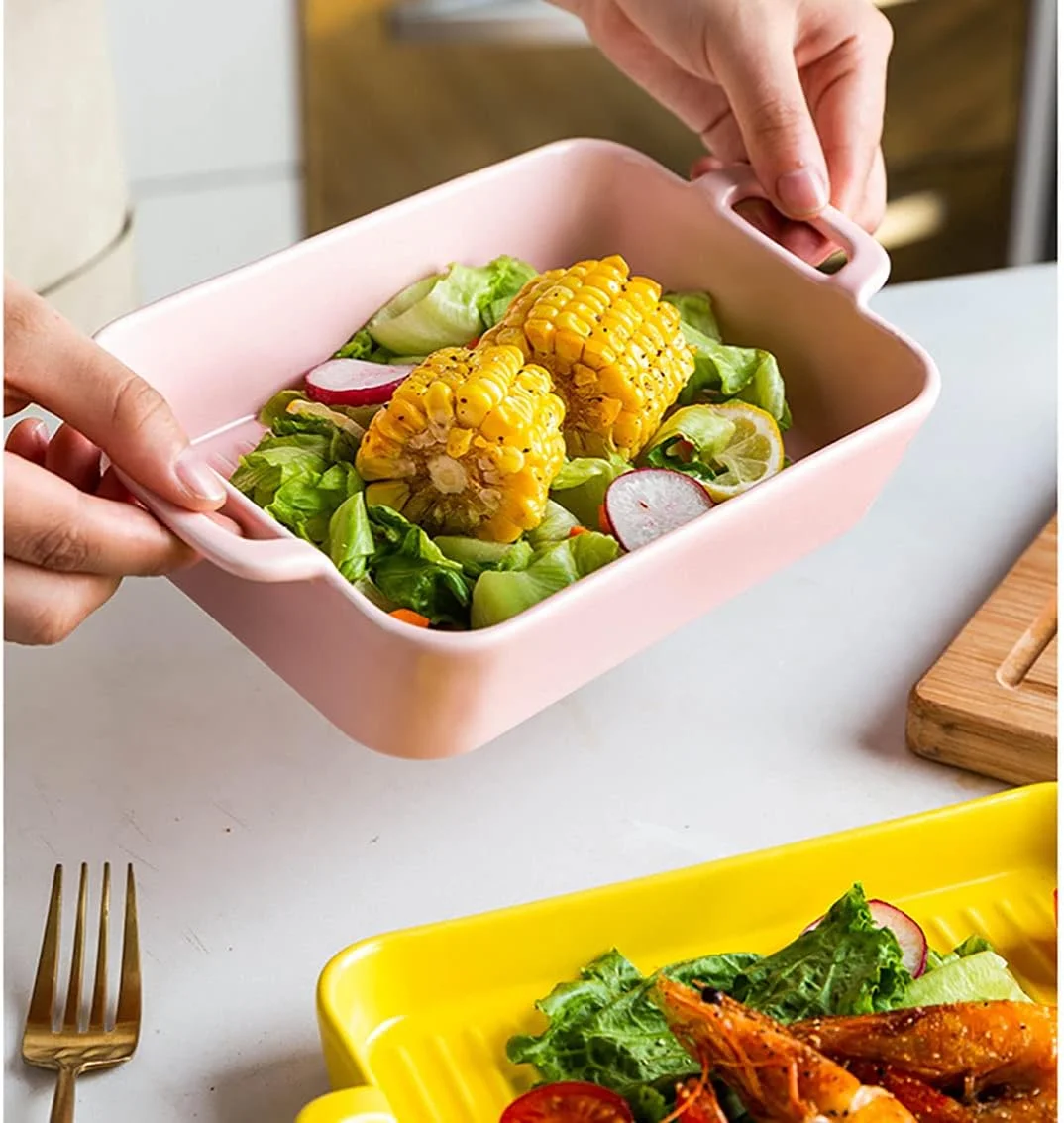 ظروف پخت سرامیکی، سری ظروف پخت مستطیلی، ست 2 عددی مناسب فر ظروف پخت سرامیکی، سری ظروف پخت مستطیلی، ست 2 عددی مناسب فر