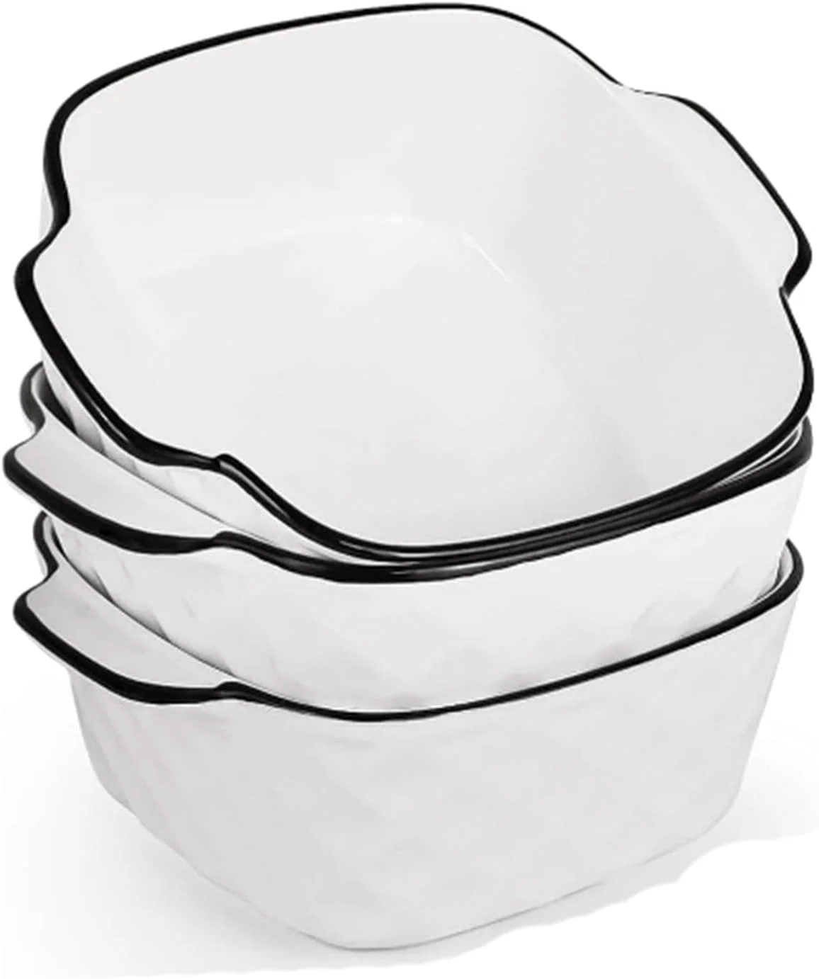 ست 3 عددی کاسه سرامیکی 400 میلی لیتری، کاسه سوپ مربع با دسته، مناسب برای مایکروویو ست 3 عددی کاسه سرامیکی 400 میلی لیتری، کاسه سوپ مربع با دسته، مناسب برای مایکروویو