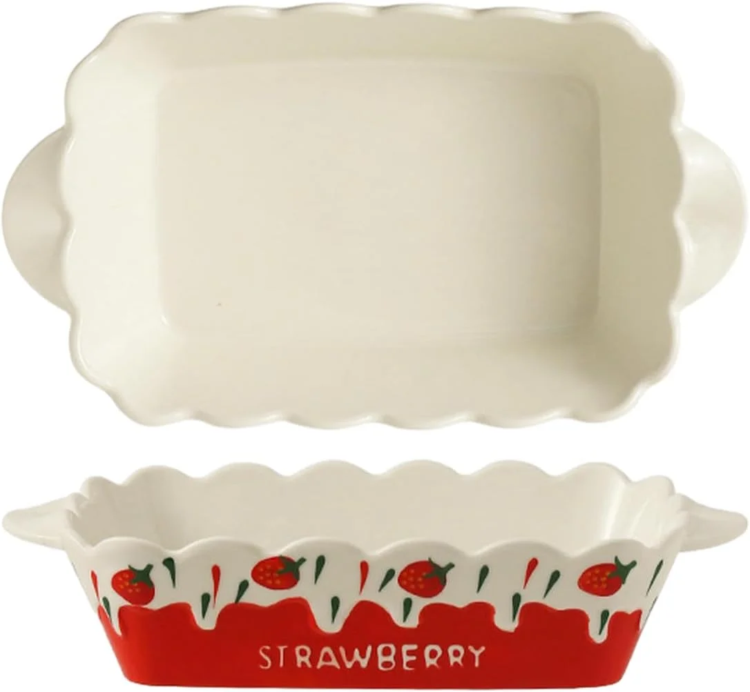 ظروف سرامیکی خانگی پخت برنج، سینی پخت، ظروف غذاخوری، سینی سالاد اسپاگتی پنیر پخته شده با توت - قرمز ظروف سرامیکی خانگی پخت برنج، سینی پخت، ظروف غذاخوری، سینی سالاد اسپاگتی پنیر پخته شده با توت - قرمز