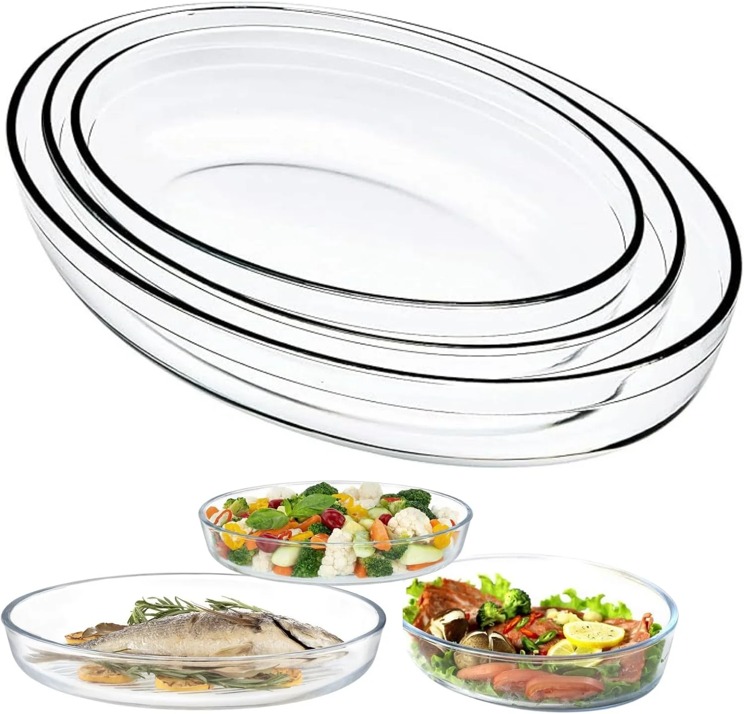 ست ظروف پیرکس مستطیلی 3 تکه بوروسیلیکات مناسب فر 1.5 لیتر، 2.0 لیتر، 3.0 لیتر، ظروف پخت و پز شفاف مقاوم در برابر حرارت برای لازانیا، سوفله، قابل استفاده در مایکروویو و ماشین ظرفشویی ست ظروف پیرکس مستطیلی 3 تکه بوروسیلیکات مناسب فر 1.5 لیتر، 2.0 لیتر، 3.0 لیتر، ظروف پخت و پز شفاف مقاوم در برابر حرارت برای لازانیا، سوفله، قابل استفاده در مایکروویو و ماشین ظرفشویی