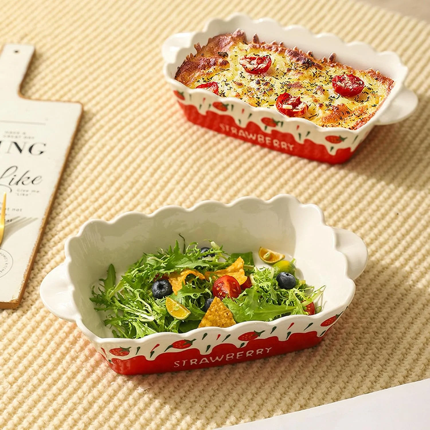 ظروف سرامیکی خانگی پخت برنج، سینی پخت، ظروف غذاخوری، سینی سالاد اسپاگتی پنیر پخته شده با توت - قرمز ظروف سرامیکی خانگی پخت برنج، سینی پخت، ظروف غذاخوری، سینی سالاد اسپاگتی پنیر پخته شده با توت - قرمز