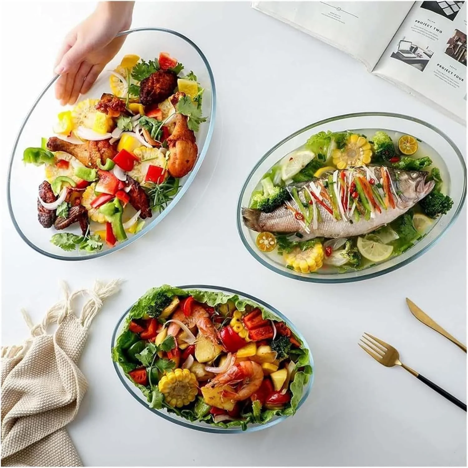 ست ظروف پیرکس مستطیلی 3 تکه بوروسیلیکات مناسب فر 1.5 لیتر، 2.0 لیتر، 3.0 لیتر، ظروف پخت و پز شفاف مقاوم در برابر حرارت برای لازانیا، سوفله، قابل استفاده در مایکروویو و ماشین ظرفشویی ست ظروف پیرکس مستطیلی 3 تکه بوروسیلیکات مناسب فر 1.5 لیتر، 2.0 لیتر، 3.0 لیتر، ظروف پخت و پز شفاف مقاوم در برابر حرارت برای لازانیا، سوفله، قابل استفاده در مایکروویو و ماشین ظرفشویی