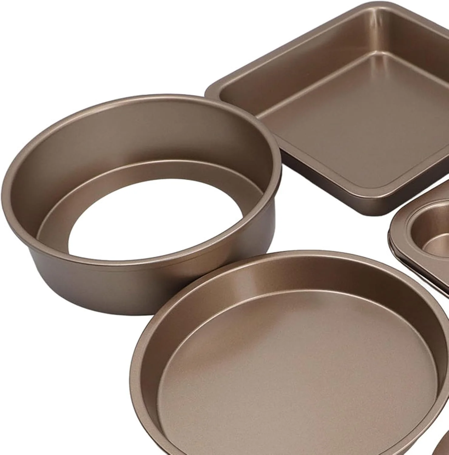 ست قالب پخت کیک، پیتزا و نان فولاد کربنی مناسب آشپزخانه منزل (طلایی) ست قالب پخت کیک، پیتزا و نان فولاد کربنی مناسب آشپزخانه منزل (طلایی)