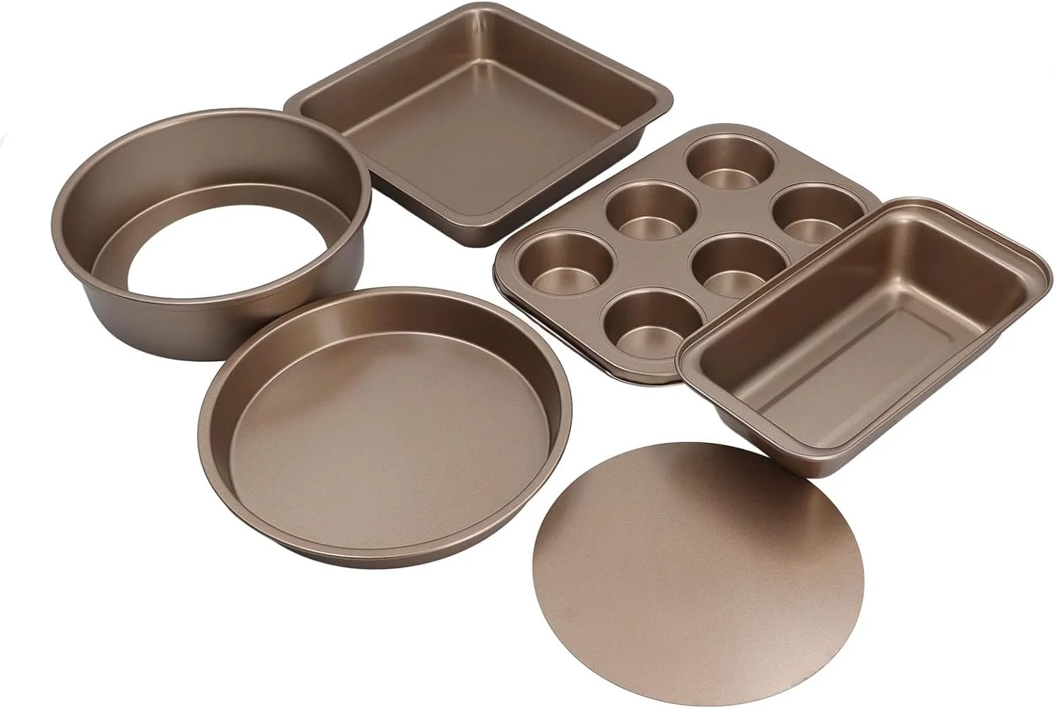 ست قالب پخت کیک، پیتزا و نان فولاد کربنی مناسب آشپزخانه منزل (طلایی) ست قالب پخت کیک، پیتزا و نان فولاد کربنی مناسب آشپزخانه منزل (طلایی)