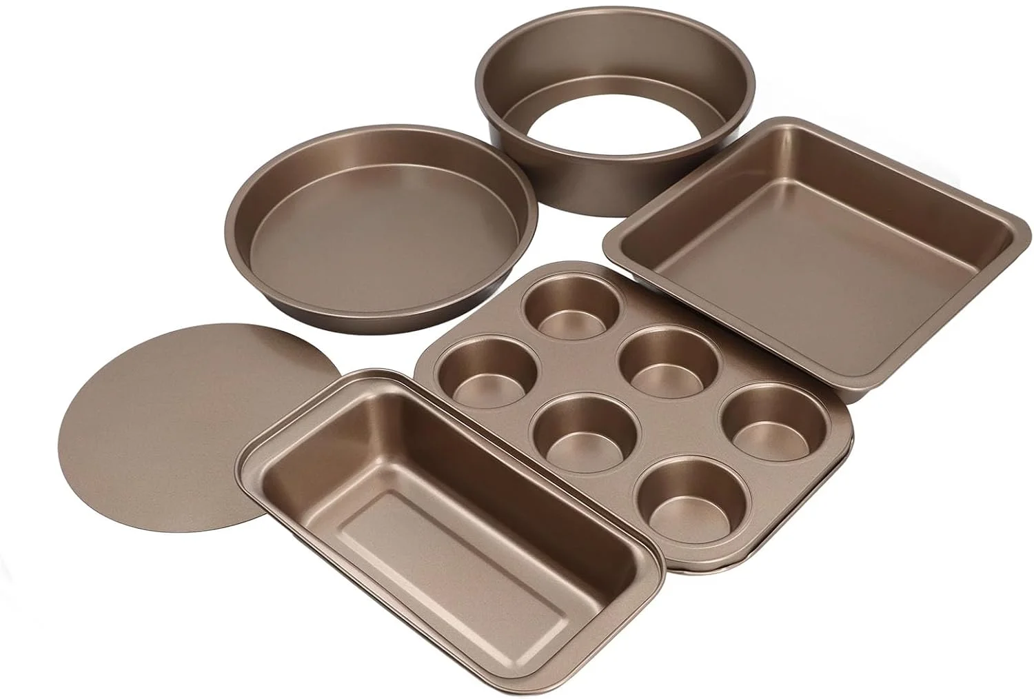 ست قالب پخت کیک، پیتزا و نان فولاد کربنی مناسب آشپزخانه منزل (طلایی) ست قالب پخت کیک، پیتزا و نان فولاد کربنی مناسب آشپزخانه منزل (طلایی)