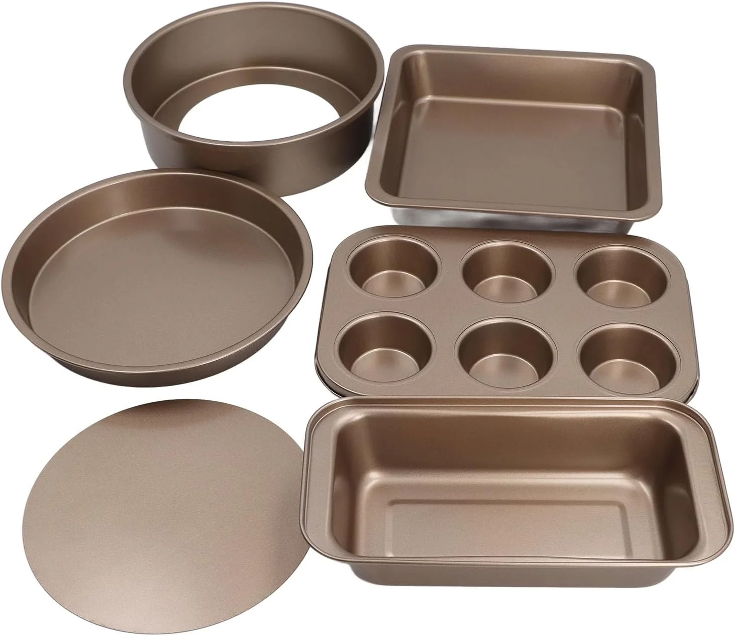 ست قالب پخت کیک، پیتزا و نان فولاد کربنی مناسب آشپزخانه منزل (طلایی) ست قالب پخت کیک، پیتزا و نان فولاد کربنی مناسب آشپزخانه منزل (طلایی)