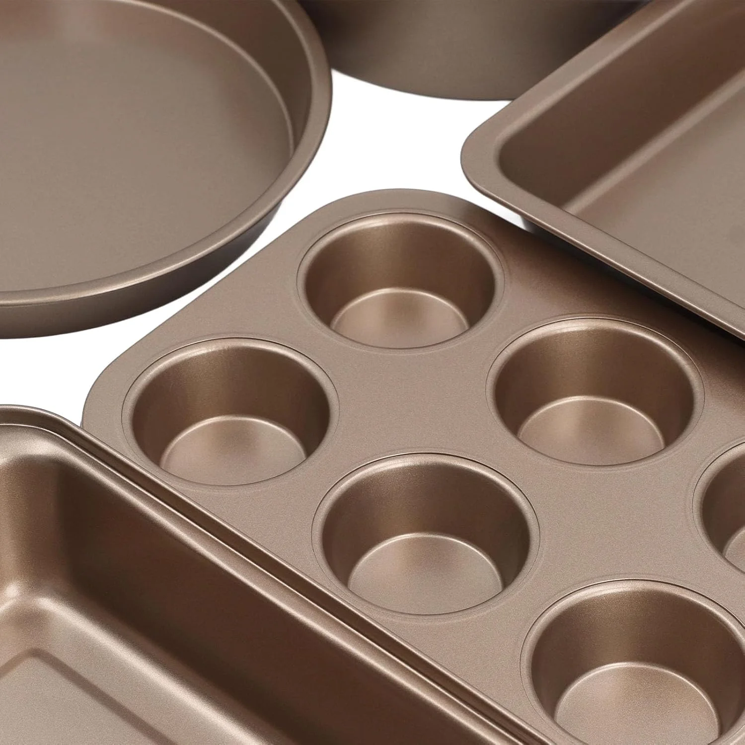 ست قالب پخت کیک، پیتزا و نان فولاد کربنی مناسب آشپزخانه منزل (طلایی) ست قالب پخت کیک، پیتزا و نان فولاد کربنی مناسب آشپزخانه منزل (طلایی)