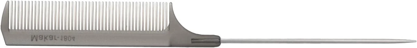 شانه دم موشی ایرومی مشکی دندانه ریز با پین فلزی برس حالت دهنده مو و برس باز کننده گره