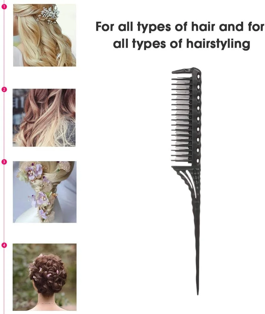 شانه ایرومی، شانه پوش دهی سه ردیفه، برس باز کننده گره مو، شانه دم موشی برای اضافه کردن حجم و حالت دادن به مو