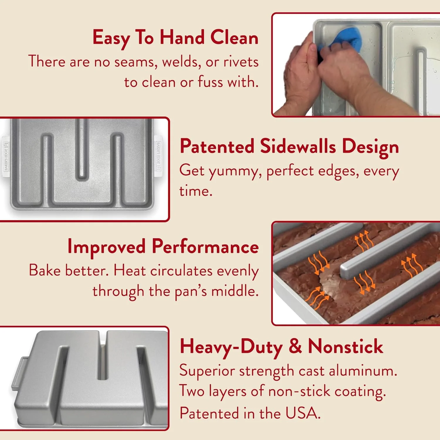 قالب کیک براونی نچسب Baker's Edge قالب کیک براونی نچسب Baker's Edge