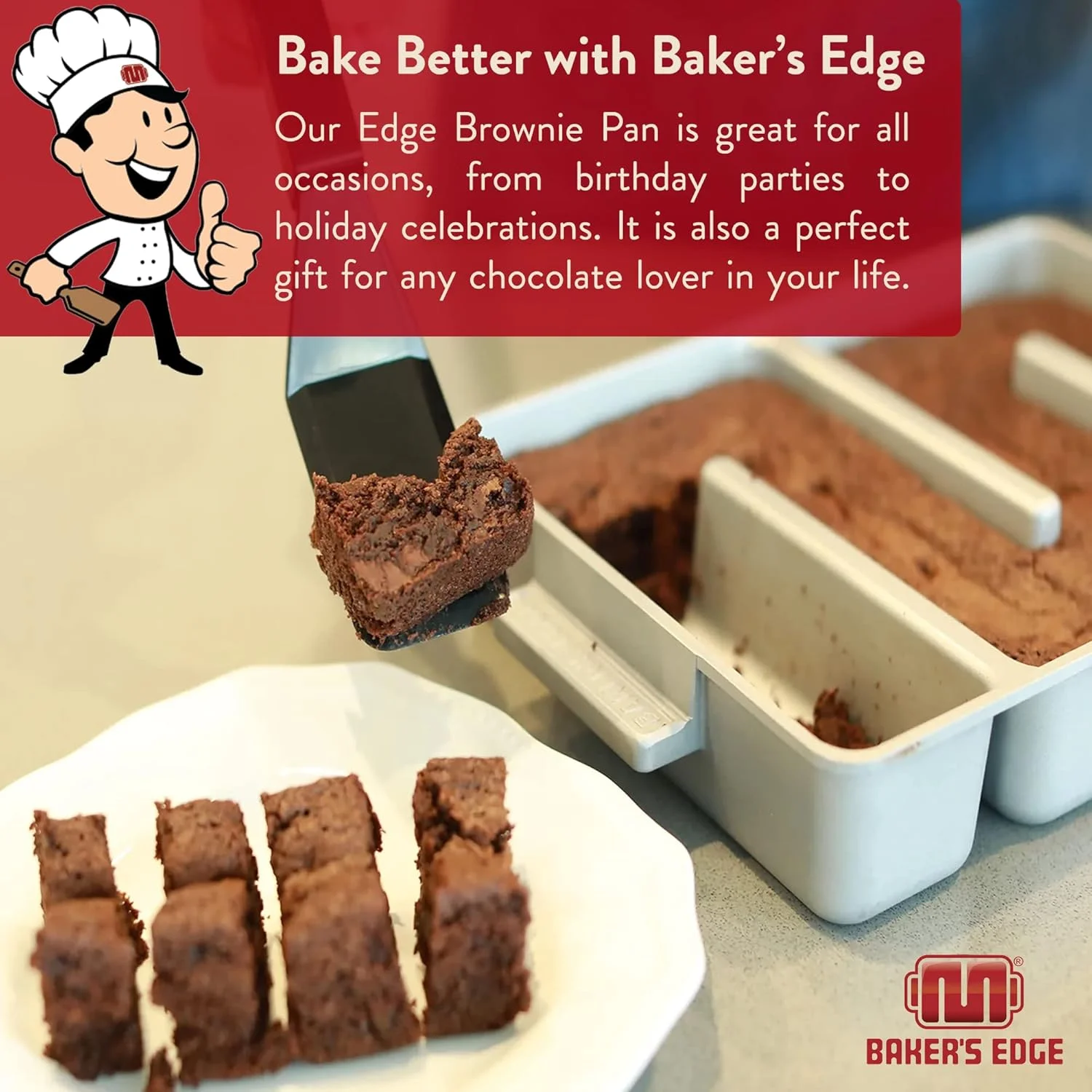 قالب کیک براونی نچسب Baker's Edge قالب کیک براونی نچسب Baker's Edge