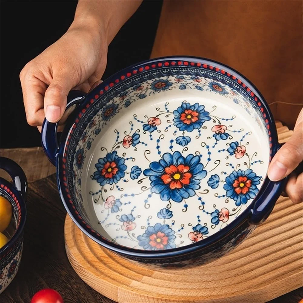 ظرف نان ظرف دسته دار خانگی 950 میلی لیتر، ظرف نان دو گوش، ظروف غذاخوری سرامیکی عتیقه سینی پخت ظرف نان ظرف دسته دار خانگی 950 میلی لیتر، ظرف نان دو گوش، ظروف غذاخوری سرامیکی عتیقه سینی پخت