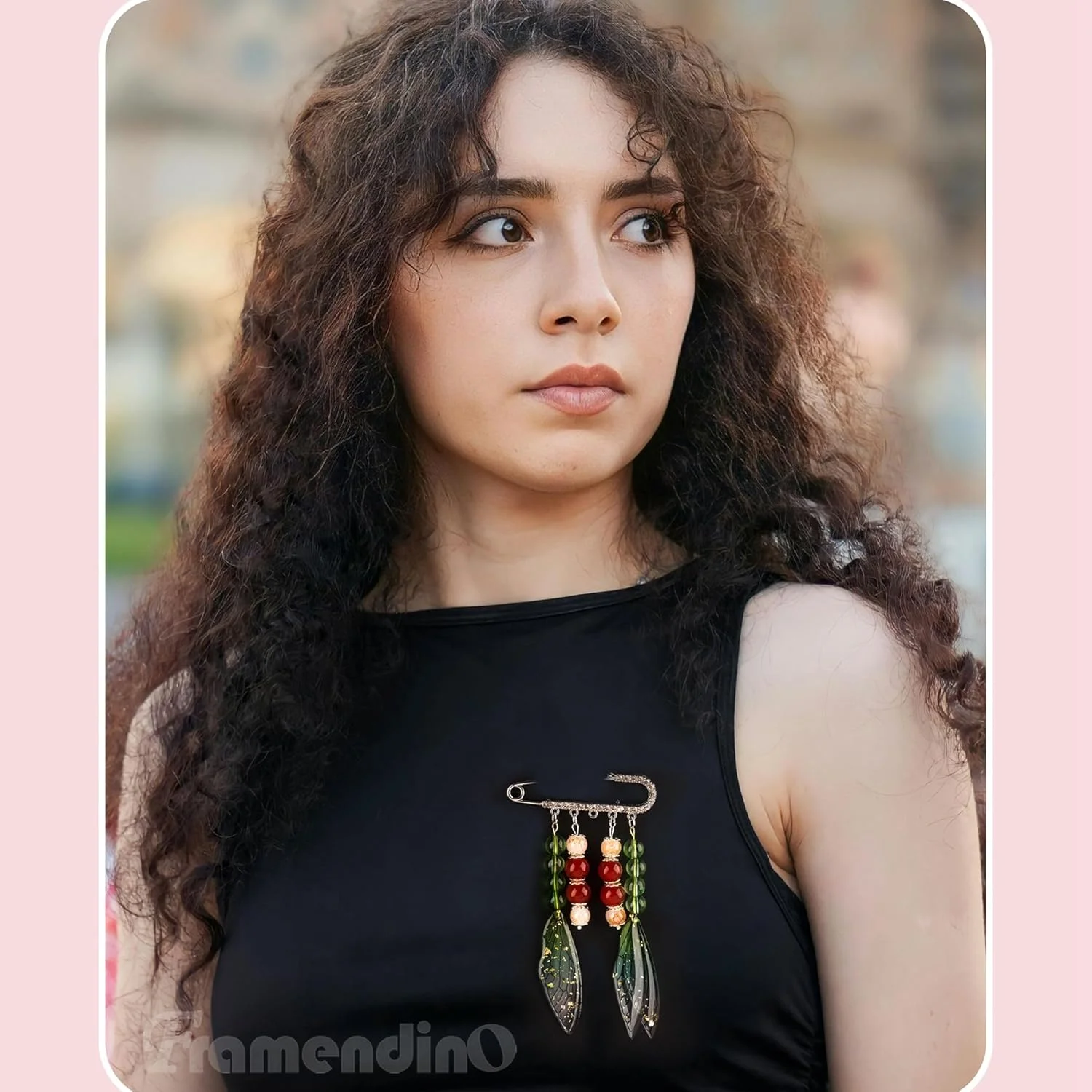فرامندینو، بسته 10 عددی سنجاق قفلی نقره ای سنجاق سینه نگین دار مقاوم با 5 حلقه برای صنایع دستی DIY، خیاطی و لباس فرامندینو، بسته 10 عددی سنجاق قفلی نقره ای سنجاق سینه نگین دار مقاوم با 5 حلقه برای صنایع دستی DIY، خیاطی و لباس