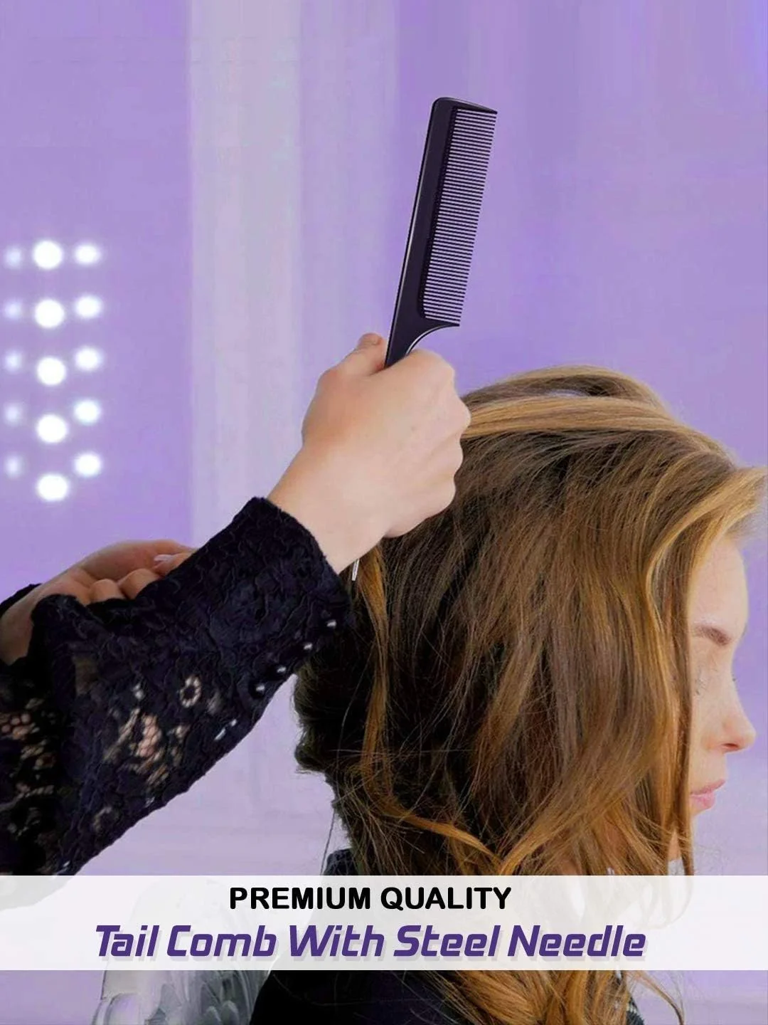 ای-دنیا شانه دم موشی فیبر کربنی 3 تکه، شانه دندانه پهن، شانه پوش دهنده، شانه دم فلزی استیل، شانه جدا کننده، شانه دسته دار حمام، شانه باز کننده گره، شانه پارویی مو برای زنان و مردان، موی مشکی طبیعی