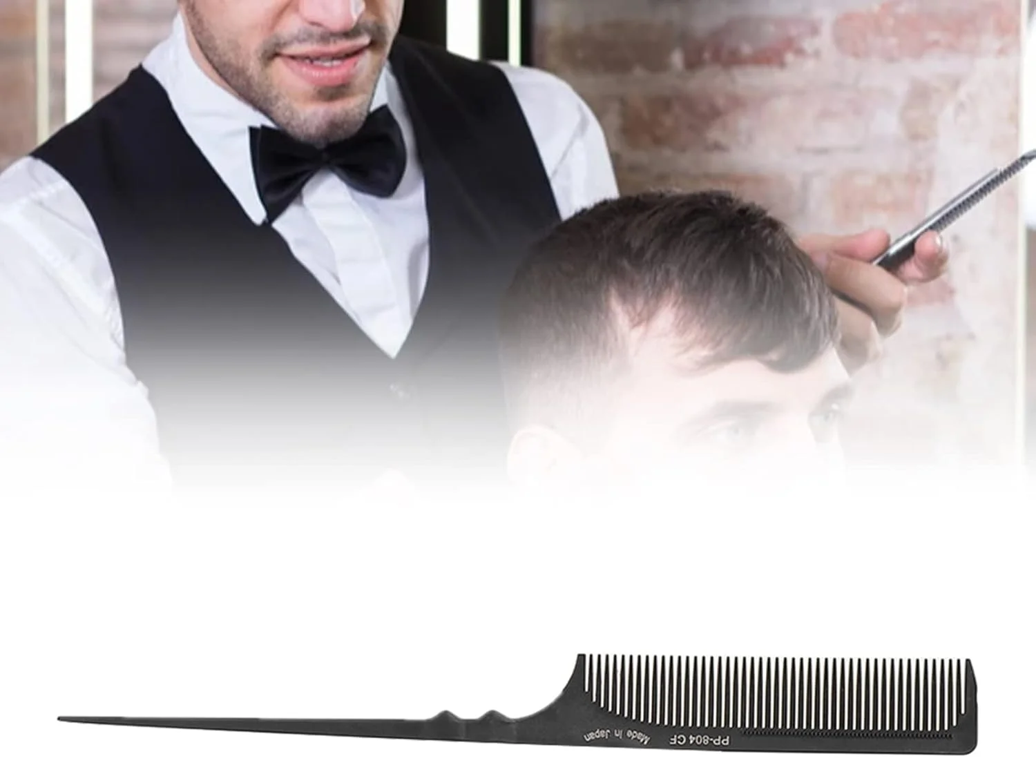 شانه دم موشی Byged، شانه مو با دوام، مقاوم در برابر حرارت بالا، ضد لغزش، با دستگیره راحت برای انواع مو مشکی (PP-804)