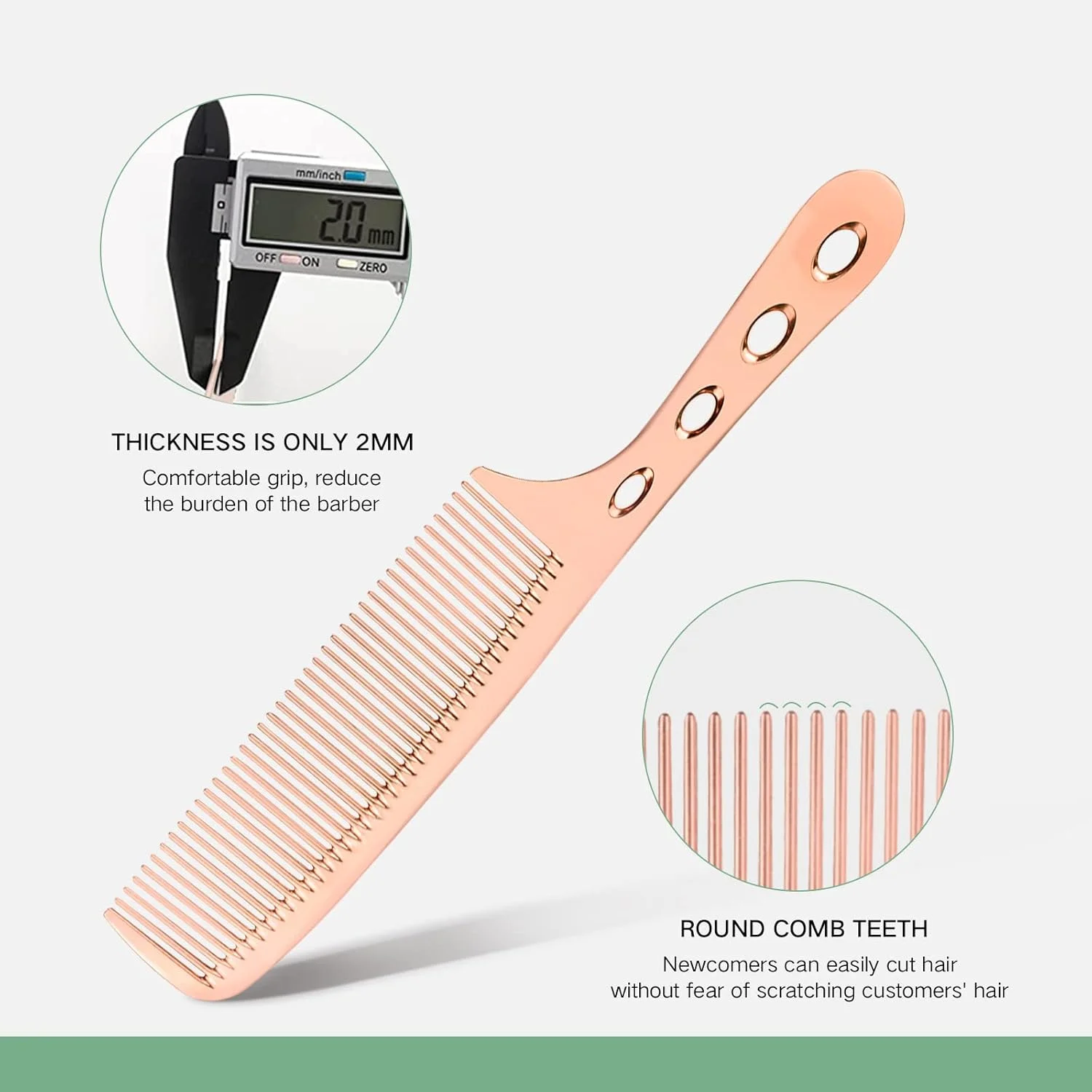 مجموعه شانه فلزی CestoMen شامل 4 نوع شانه آلومینیومی حرفه ای برای آرایش مو، مناسب برای آرایشگران، شامل شانه برش ظریف، شانه دم موشی و شانه باز کننده گره مو