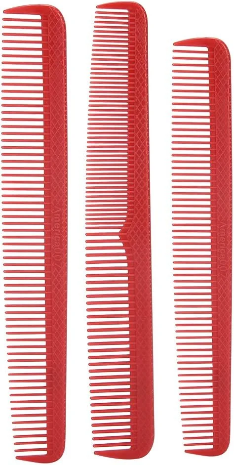 شانه стрижка مو Byged، شانه آرایشگری با کیفیت بالا، تمیز کردن آسان و راحت، ضد الکتریسیته ساکن برای آرایشگاه و منزل (قرمز)