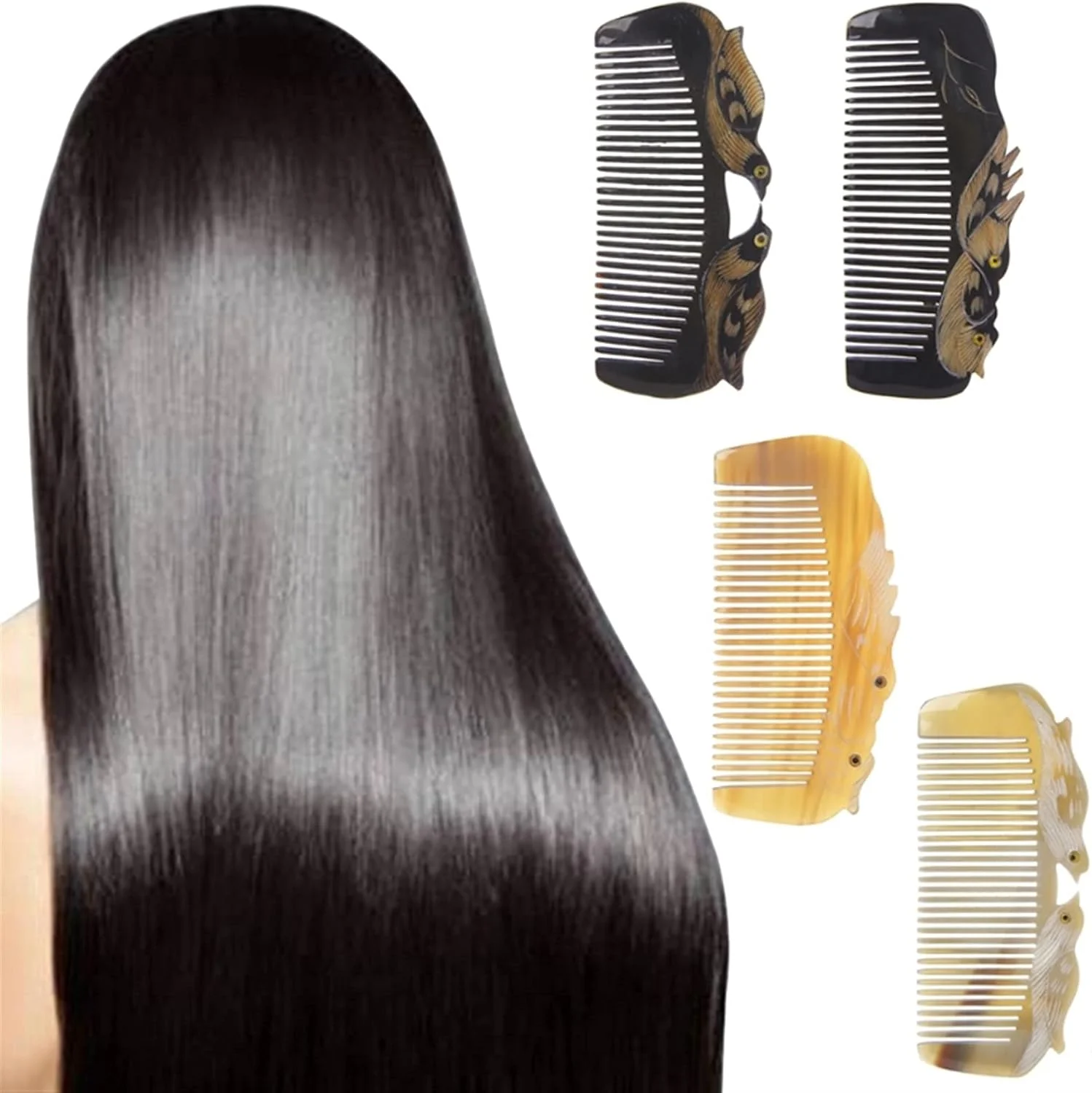 شانه 1 عدد شانه موی لوکس حکاکی شده دستی ابزار مراقبت از مو آرایشگری (رنگ: 2)