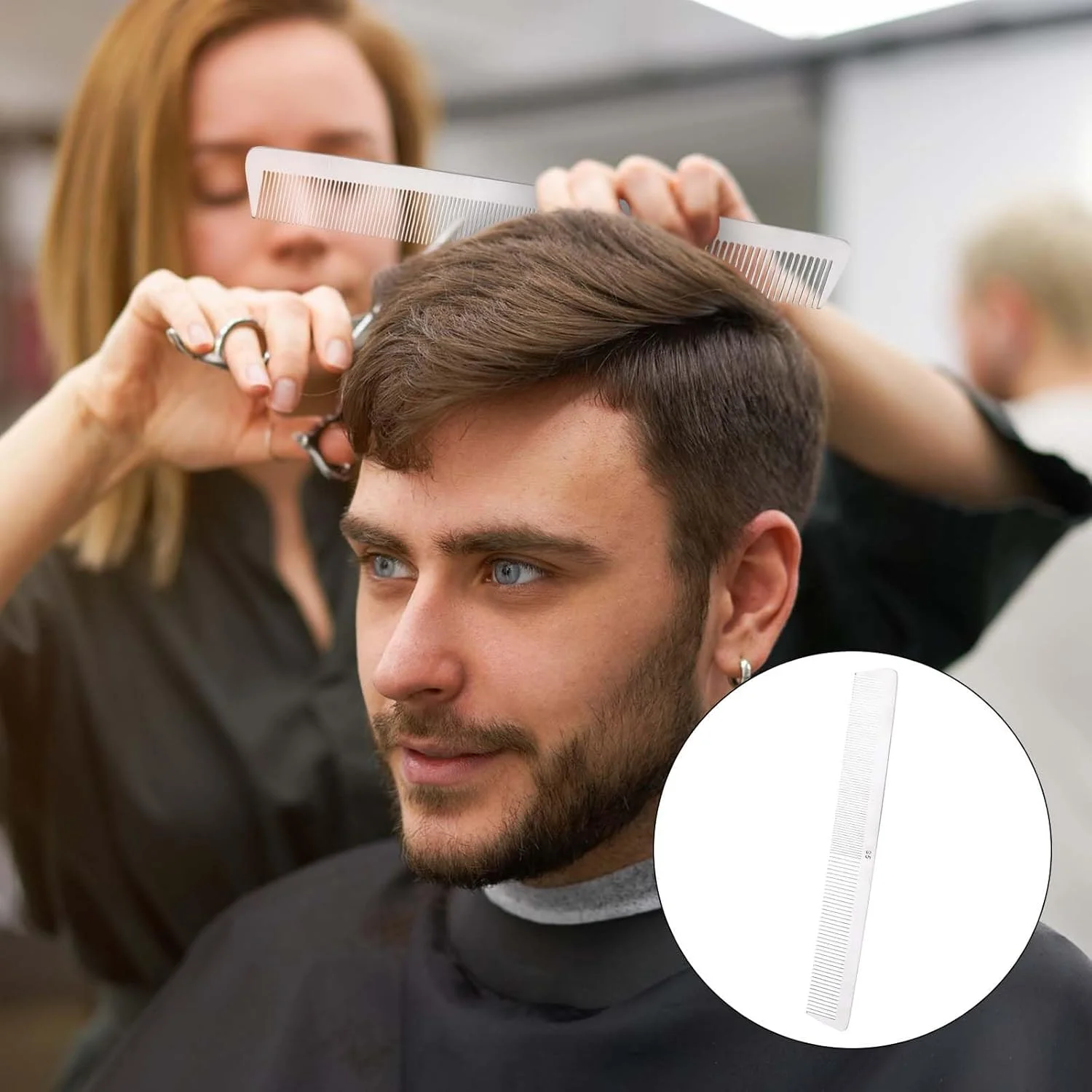 شانه مو استیل Bukela، 2 عدد شانه دم موشی فلزی با شانه آرایشگری سر صاف فلزی، شانه پوش دهنده دم باریک برای حالت دادن و برش مو