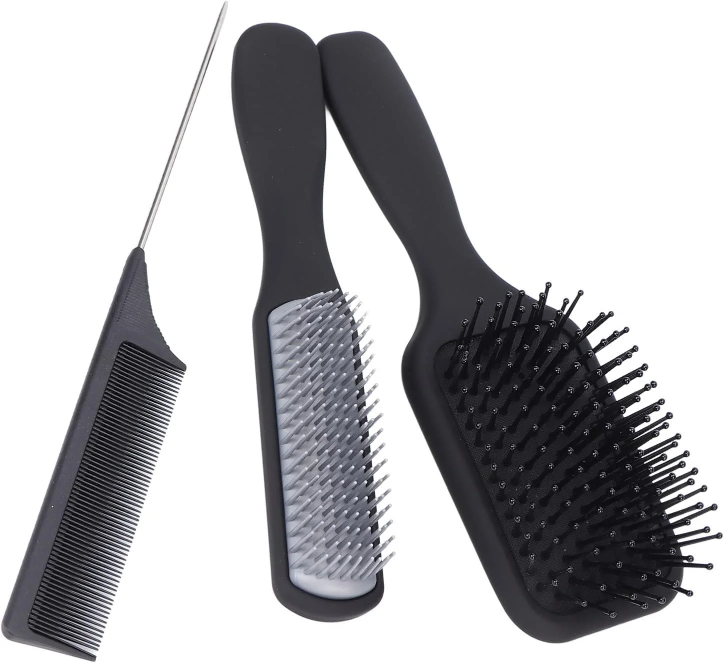 شانه دم موشی ANNB، ست شانه مو مناسب برای استفاده در خانه، آرایشگاه و سالن های زیبایی (مشکی، بسته بندی شده)