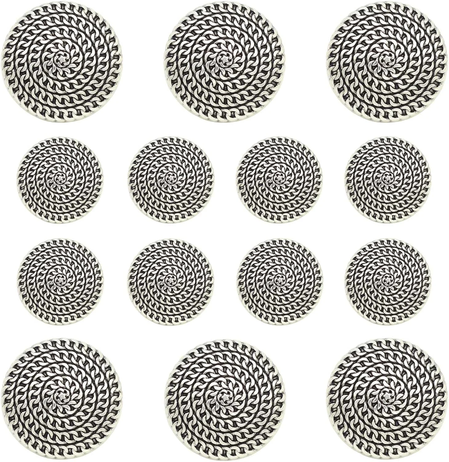 دکمه های نقره ای Flying Horse66 مدل 14 عددی برای کت های بلیزر، ست دکمه های فلزی 18 و 23 میلی متری برای کت و شلوار، پالتو، لباس فرم و ژاکت