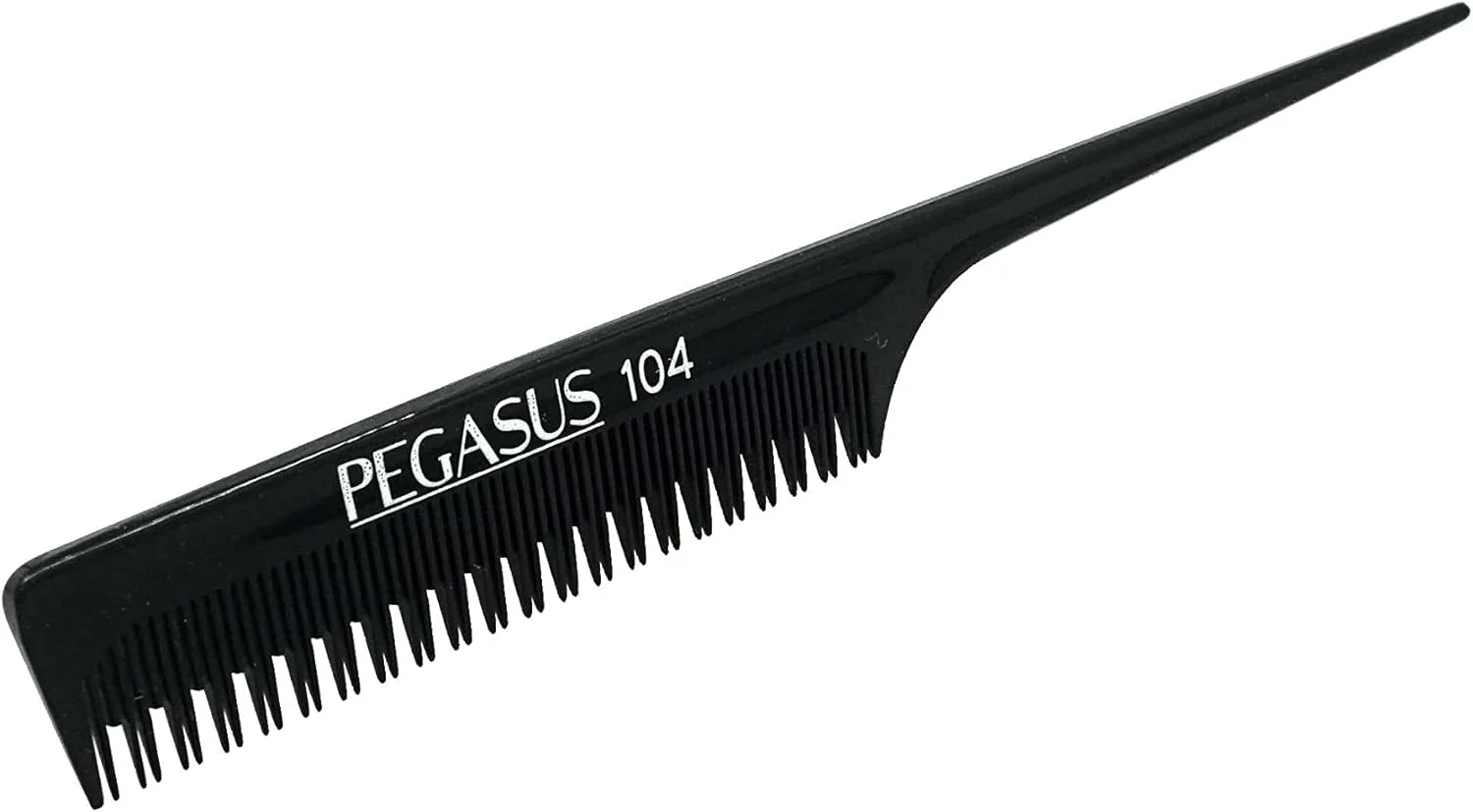 محصولات زیبایی آملیا شانه مویی 8 اینچی، مدل Pegasus 104، لاستیک سخت، دم باریک