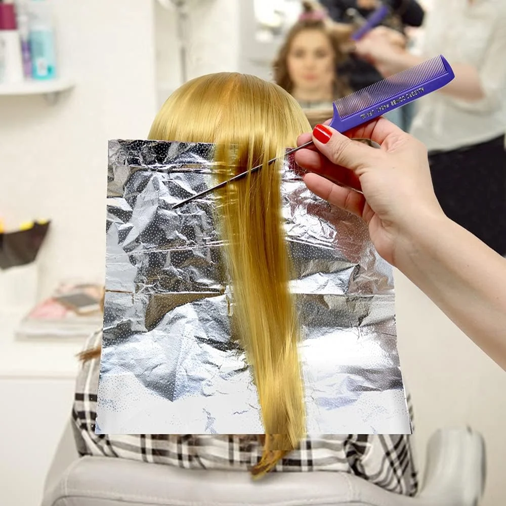 شانه دم موشی بزرگ Allegro Combs، شانه های جدا کننده مو، شانه دم فلزی، شانه سوزنی 2 عددی (بنفش و نعنایی)