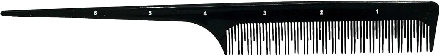 محصولات زیبایی آملیا شانه مویی 8 اینچی، مدل Pegasus 104، لاستیک سخت، دم باریک