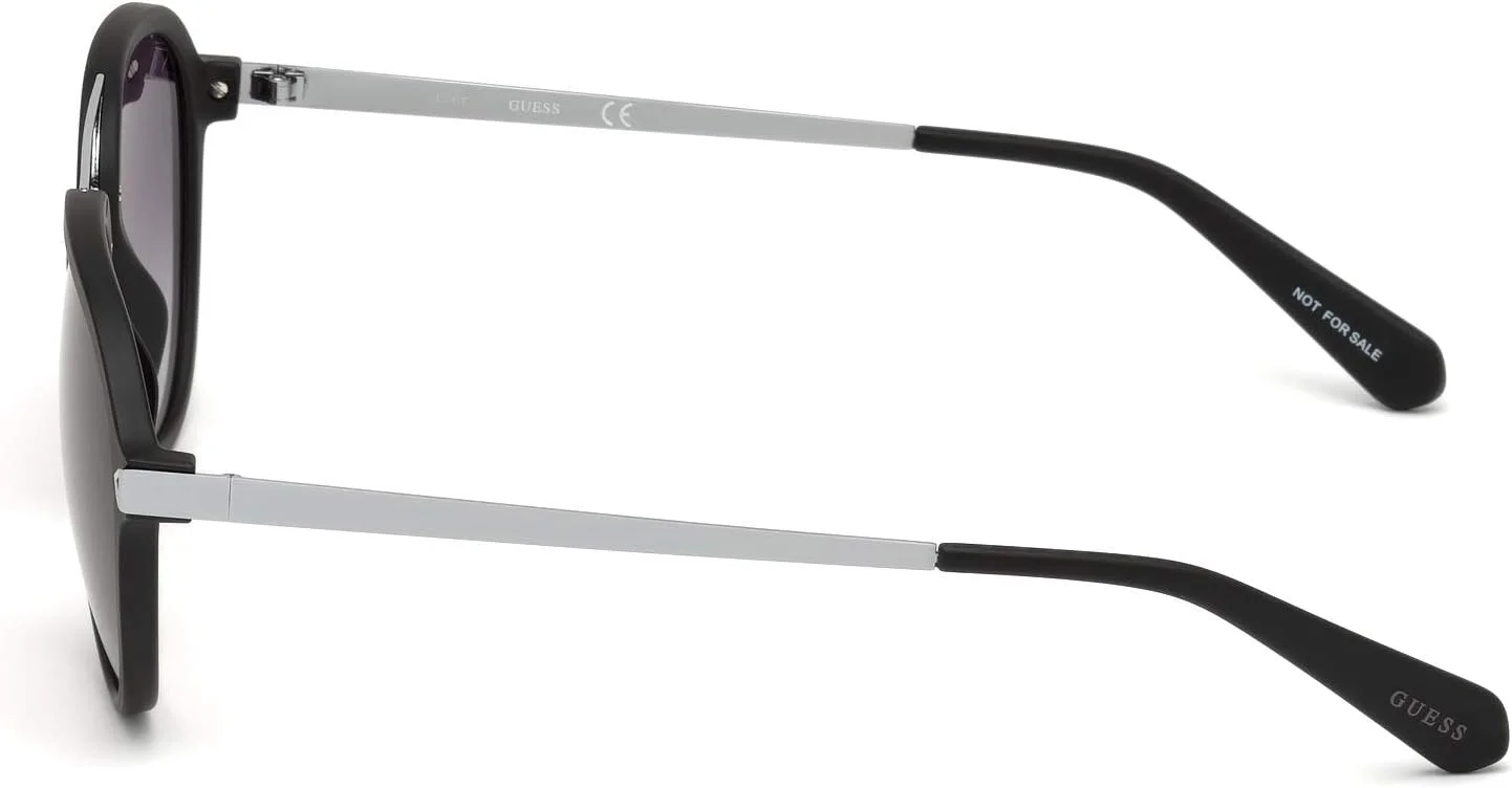 عینک آفتابی унисекс GUESS مدل GU6924 02B 54، مشکی مات دودی تدریجی