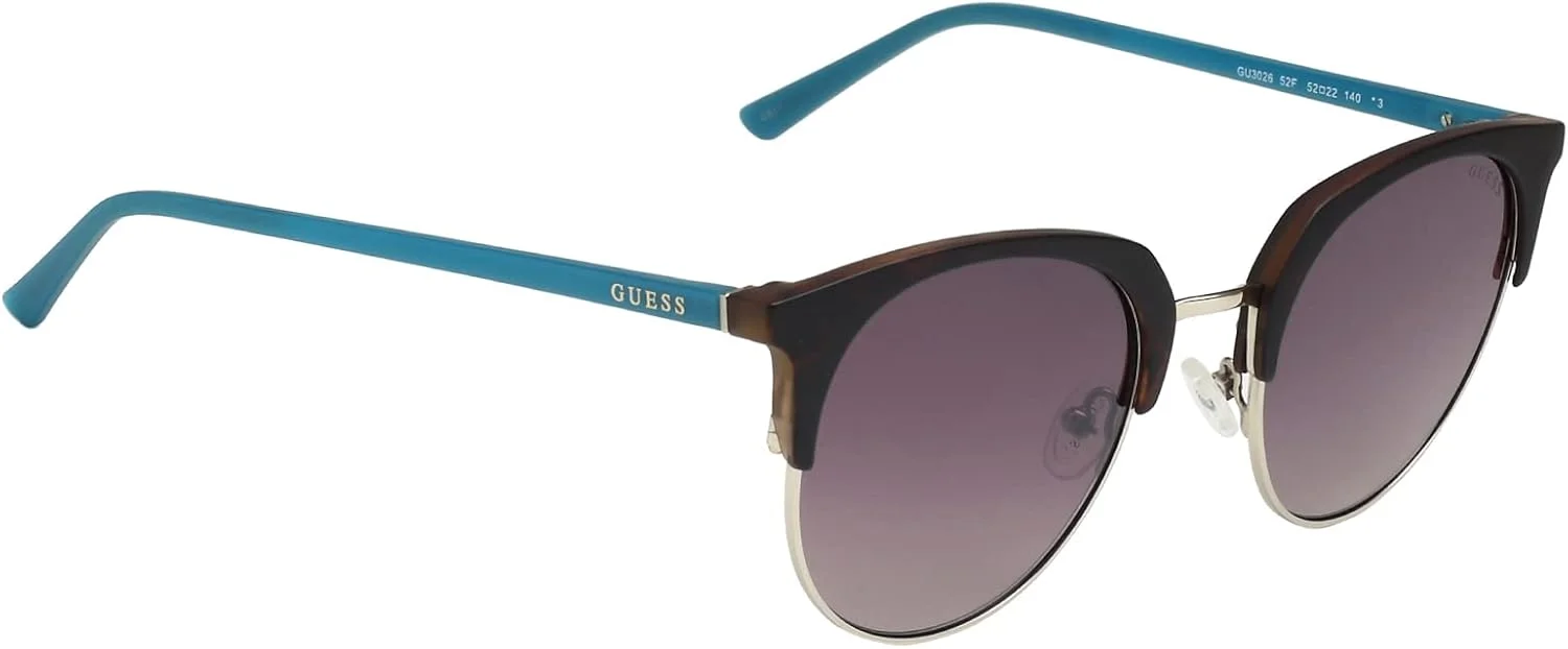 عینک آفتابی унисекс GUESS مدل GU3026 52F 52، قهوه ای هاوانا градиент