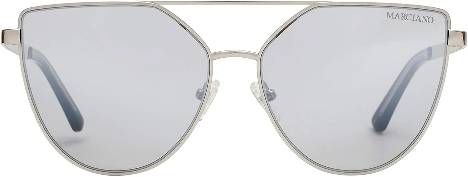 عینک آفتابی زنانه شیک GUESS Marciano مدل 19307211 بیضی GM077810C59 نیکلتین/دوده‌ای براق