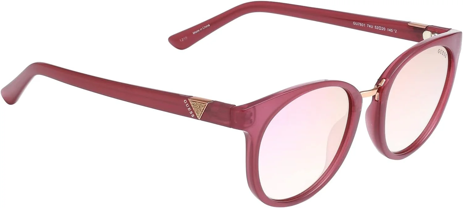 عینک آفتابی زنانه گس GU760174U52 - صورتی/بوردو آینه ای - تزریقی